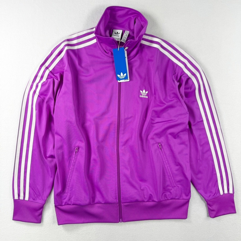 Adidas Originals Firebird Track Jacket Loose Fit Womens Size S Purple Burst NWT